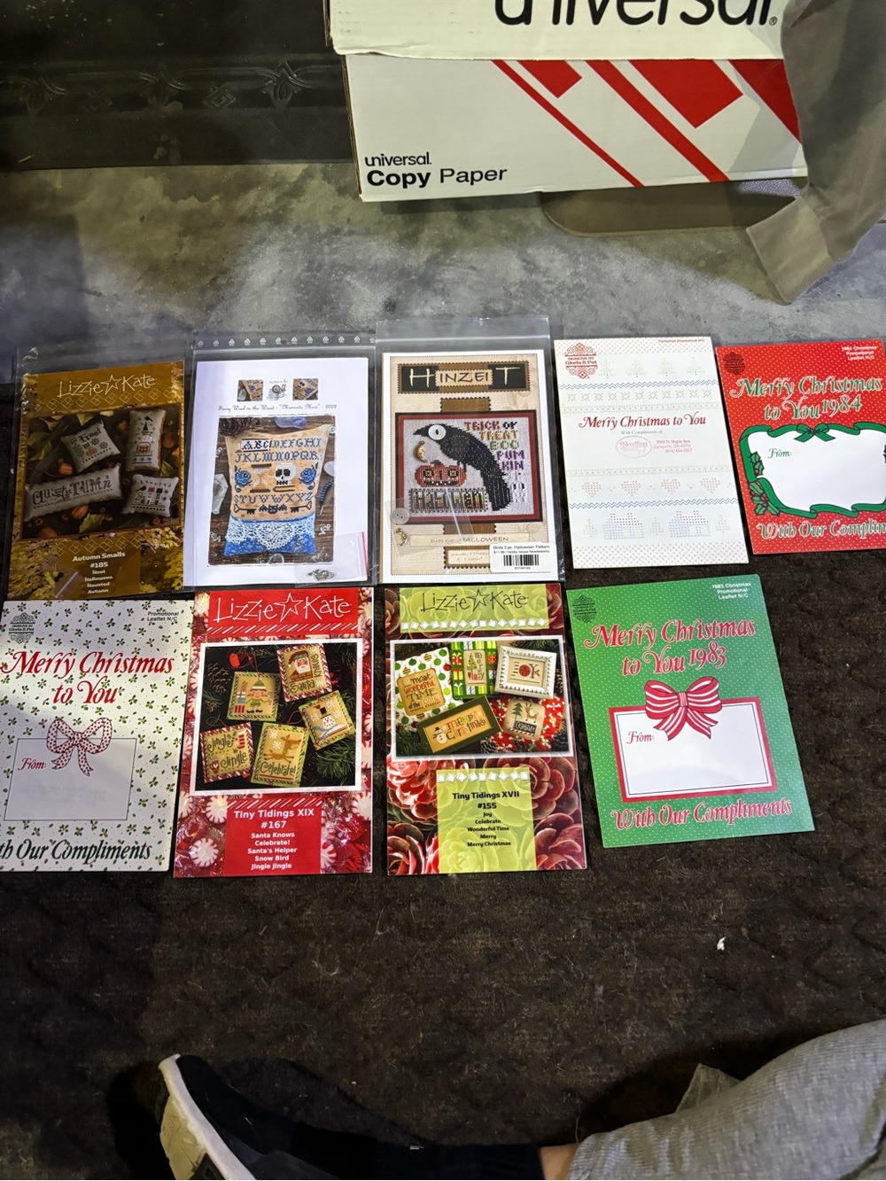 Christmas Needlecraft Pattern Booklet - Green & Red 9 total